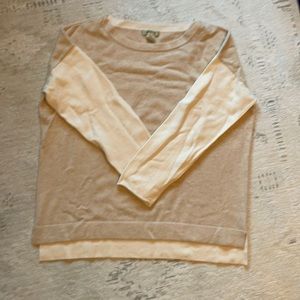 Orvis tan and cream cashmere sweater sz XL  LAST DAY!!